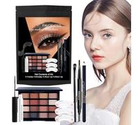 Complete Eye Makeup Kit, 8PCS Portable Set, Eyeshadow Eyeliner Mascara With Waterproof High Pigment, Smooth Blendable Eye, Cosmetic Makeup Set, Use For Women Travel Work Parties Dates