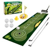 Complete Kids Golf Set with Mat - Learn and Play Golf | Indoor Outdoor Practice Station For Boys Girls | For Backyard Fun Educational Sports, Includes Clubs Balls