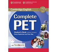 Complete PET Student's Book without Answers with CD-ROM and Testbank
