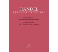 George Frideric Handel: Complete Works for Violin & Basso continuo. (Urtext). Partituras para Violín