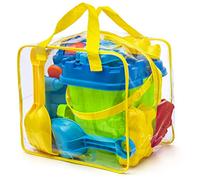 Completo conjunto de juguetes para la playa en bolsa reutilizable con cremallera, Colores surtidos