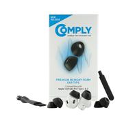 Comply 3 Pares de Puntas de Espuma para Apple AirPods Pro, tamaño Mediano, Color Negro, excelente Aislamiento de Ruido, Mayor Comodidad, Ajuste Seguro, Herramienta de Limpieza y eliminación de Puntas