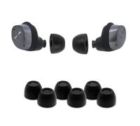 Comply Tapones para los oídos de espuma premium compatibles con Sennheiser Momentum (3 y 4) y ACCENTUM True Wireless, talla S, nueva versión 2025 con herramienta de limpieza, color negro, 3 pares,