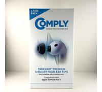 Comply TrueGrip | Almohadillas de Espuma viscoelástica Premium de Repuesto para Apple AirPods Pro (3 generación) | Excelente Aislamiento acústico | Negro, Diferentes tamaños S/M/L, 3 Pares
