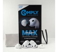Comply TrueGrip MAX | Almohadillas de espuma viscoelástica premium de repuesto para APPLE AirPods Pro (3 generación) | Tecnología SmartSkin™ | Excelente aislamiento acústico | Blanco, talla L, 3 pares