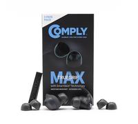 Comply TrueGrip MAX TW-180-A - Almohadillas de Espuma viscoelástica para Samsung Galaxy Buds FE y Beats Powerbeats Fit, máxima Comodidad, Ajuste Seguro, Aislamiento de Ruido Superior, Negro, pequeño