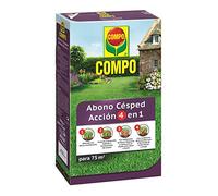 COMPO Abono de césped Acción 4 en 1, 3 kg para 75 m²