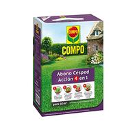 COMPO Abono de césped Acción 4 en 1, Micro granulado, Para jardín de 60 m², 3 kg