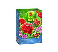 COMPO Abono para geranios, Apto también para otras plantas de flor, Envase estanco, Granulado, Para 20-25 plantas, 750 g, 2655302011