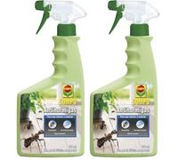 COMPO Antihormigas Pistola, Envase pulverizador, Apto para Uso doméstico, Hogar y jardín, Efecto Duradero, 750 ml (Paquete de 2)