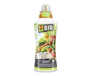 COMPO BIO Fertilizante Huerto y Frutales, 100% natural ecológico, 1 L | Abono ecológico con potasio para frutos más aromáticos, desarrollo saludable desde la primera aplicación