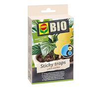 COMPO Bio Trampa Adhesiva Insectos Voladores, Sin venenos, 10 uds | Trampas adhesivas amarillas para control de moscas, mosquitos y pulgones, sin productos químicos tóxicos