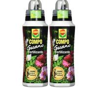 COMPO Fertilizante con guano para plantas de interior, balcón y terraza, Fertilizante líquido, 500 ml (Paquete de 2)