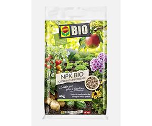 COMPO NPK Bio - Abono universal para plantas de huerto y jardín, en maceta y tierra, 4 kg