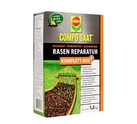 COMPO SAAT reparador de césped mezcla completa +, semilla de hierba, sustrato de germen, fertilizante de césped a largo plazo y activador de suelo, 1,2 kg (6 m²)