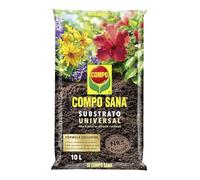 COMPO SANA Substrato Universal de calidad con 6 a 8 semanas de abono para plantas de interior, terraza y jardín, Substrato de cultivo, 10 L
