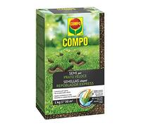 COMPO Semillas de césped repoblador Express, para 50 m², 1 kg, 2357802011 | Recubrimiento profesional que absorbe 3 veces más agua, germina desde 6°C, para reparar calvas rápidamente
