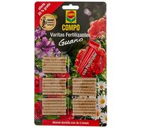 COMPO Varitas fertilizantes con guano para plantas de interior y exterior, Larga duración de hasta 3 meses, 30 unidades