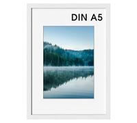 COMPOLICY Marco de fotos, marco de fotos, marco de fotos para colgar, marco de póster para fotos, fotos, pósteres (blanco, A5)