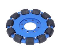 Componente de buje omnidireccional de aleación de aluminio omnidireccional de 5 pulgadas para robot de juguete DIY, con 11 ruedas laterales, 22 rodamientos y camilla de silicona, ((Rueda única)