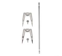 Componente de eje de horquilla giratoria de acero inoxidable para asar adecuado para horno eléctrico y freidora de aire que permite una rotación estable para resultados de cocción uniformes (25,6 cm)