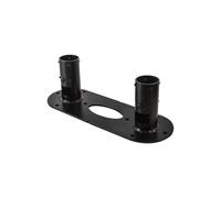 Componente de montaje - B-TECH Professional - BT7807 - Placa de doble polo - Acero robusto - Negro