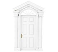 Componente de Muebles de casa de muñecas de Madera PolyGen Que Presenta una Puerta de casa de muñecas en Miniatura, Esta Puerta de casa de muñecas a Escala 1:12 está diseñada para