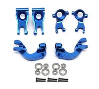 Componentes Auto RC Compatible con ARRMA para Senton para Roca para Granito para Typhon 1/10 RC Piezas De Coche De Aluminio Soporte De Eje Delantero Trasero C Brazo Conjunto(Blue)