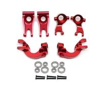 Componentes Auto RC Compatible con ARRMA para Senton para Roca para Granito para Typhon 1/10 RC Piezas De Coche De Aluminio Soporte De Eje Delantero Trasero C Brazo Conjunto(Red)