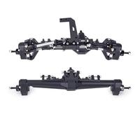 Componentes Auto RC Compatible con Axial para SCX10 D90 para Vanquish H10 Optic 1/10 RC Piezas De Coche Eje De Portal Trasero Delantero Recto con Soporte Servo
