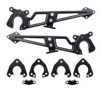 Componentes Auto RC Compatible con Tamiya para Super Clod Buster Bullhead 1/10 RC, Piezas De Mejora De Coche, Varillas De Tracción De Enlace De Aluminio, Brazos De Tracción CB2108, 2 Uds.(Black)