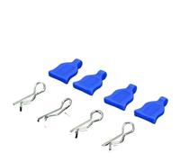 Componentes Auto RC Compatible con Traxxas para Axial para HSP para WLtoys para MJX 1/10 RC Piezas De Coche Clip Silicona R Pins Cuerpo Fácil Instalar Quitar 4 Uds(Blue)