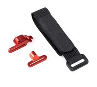 Componentes Auto RC Compatible con Traxxas para Mini para Maxx 2S 1/16 RC Piezas De Actualización Coche Soporte Fijación Batería Aleación Aluminio Correa Nailon(Red)
