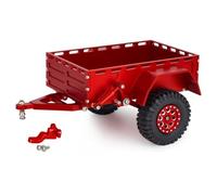 Componentes Auto RC Compatible con Traxxas para TRX4-M para Defender para Bronco K10 1/18 Coche Radiocontrol Escalada Upgrade Piezas Aluminio Remolque Utilitario con Enganche(Red)
