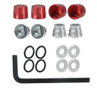 Componentes Auto RC Compatible con TRX4 para TRX6 para Axial para SCX10 90046 para Redcat para Tamiya D90 1/10 RC Piezas De Coche Tuerca M4 Tapa Central Llanta Rueda(Red)