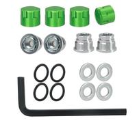 Componentes Auto RC Compatible con TRX4 para TRX6 para Axial para SCX10 90046 para Redcat para Tamiya D90 1/10 RC Piezas De Coche Tuerca M4 Tapa Central Llanta Rueda(Green)