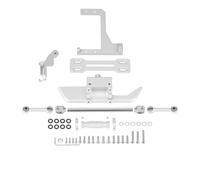 Componentes Auto RC Compatible con Vanquish VS4-10 para Phoenix F10 1/10 RC, Piezas De Actualización De Coche, Kit De Dirección Hidráulica con Soporte Servo(Silver)