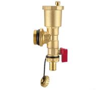 Componentes de extremo de colector de latón con capacidad de drenaje de ventilación de aire y medidor de presión para instalaciones de calefacción por suelo radiante