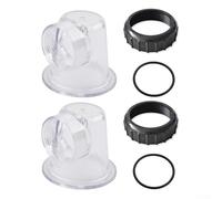 Componentes de inserción de bomba circuladora de piscina, cubierta transparente de prefiltro con junta tórica para SPS25 SPS50 SPS75 SPS100 Kit de accesorios de repuesto (2 juegos)