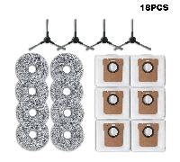 Componentes de limpieza de repuesto para el robot aspirador Xiaomi X20 MAX X2O PRO, que cepillos , paños de mopa y bolsas de polvo hechas de microfibra eficiente