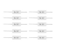 Componentes electrónicos aislados de resistencia de potencia de resistencia de cemento de 10 piezas 5W para placa de circuito impreso (2R)