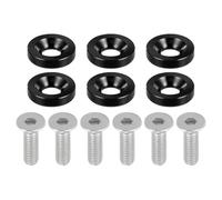 Componentes Fijación Para Motocicleta 6pcs M6 Acabado Avellanado Arandelas Parachoques, Junta Tornillo Motor Bay Vestido Sujetador Modificación Accesorios Pernos Y Tuercas Kit