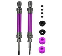 Componentes Mejoras RC Para Traxxas Para Slash 2WD Para VXL 4X4 Para Hoss Para Stampede 1/10 2Uds Eje Transmisión CVD Trasero Acero 6852R RC Actualización Coche Piezas Reparación(Purple)