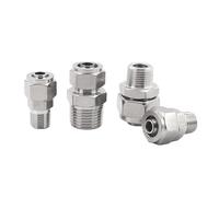 Componentes neumáticos for PC, tubo de 4, 6, 8, 10 y 12 mm a conector de tornillo rápido de 1/8, 1/4, 3/8 y 1/2, accesorios de tubería de unión de cobre(PC4-02,10 PCS)