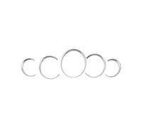 Componentes Para Porsche Cayenne Para Panamera 911 2005-2018 Marco Decoración Salpicadero Delantero Coche ABS Embellecedor Estilo Borde De Anillo De Esfera(Silver)