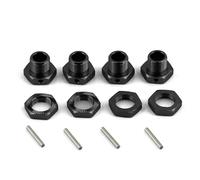 Componentes RC para Arrma 1/7 para Infraction para Limitless para Felony 6S 1/8 para Typhon 6S Adaptador para Cubo Hexagonal Rueda Metal 17 Mm Tuerca Piezas Actualización RC(Black)