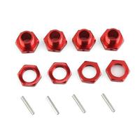 Componentes RC para Arrma 1/7 para Infraction para Limitless para Felony 6S 1/8 para Typhon 6S Adaptador para Cubo Hexagonal Rueda Metal 17 Mm Tuerca Piezas Actualización RC(Red)