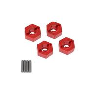 Componentes RC Para Arrma Para Senton Para Vorteks Para Typhon Para Granite 3s 1/10 4 Piezas Metal 14 Mm Para Cubo Hexagonal Rueda Piezas Coche RC(Red)
