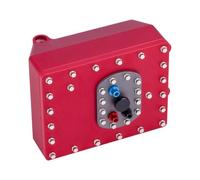 Componentes RC Para Axial Para Capra 1.9UTB 1/10 RC Camiones Para Pieza De Chasis Caja Receptora De Celda De Escala De Aleación De Aluminio Simulada Para Tanque 59 * 46,5 * 37mm(Red)