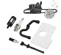 Componentes Upstart Ms 170 Cadena, Kit de Enchufe para 017 018 Ms170 Motosierra Ms170 Kit de Servicio MS180 Motosierra Aire Combustible Aceite Filtro y Chispa